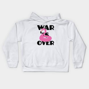 War is Over - Pink Pool Flamingoo Kids Hoodie